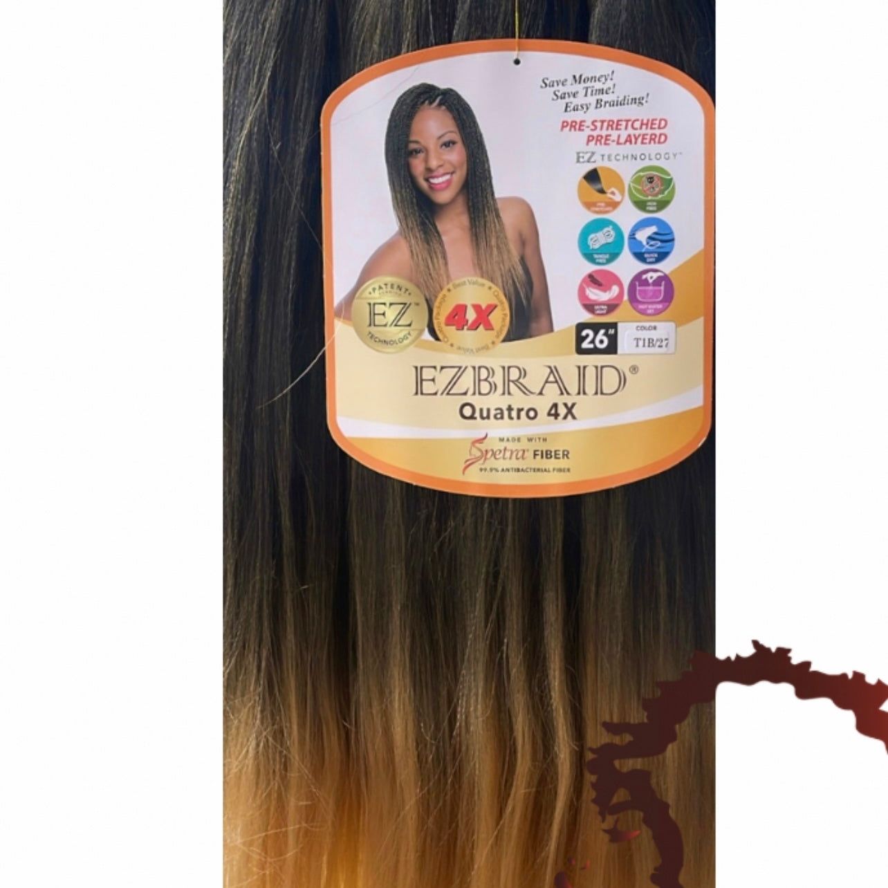 Pre-Stretched 26" EZ Braid Quatro 4X 4