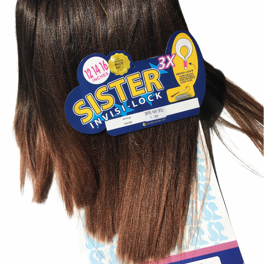 Sister Invisi -Lock Crotchet Hair 3 in 1 Pack 12",14" and 16"