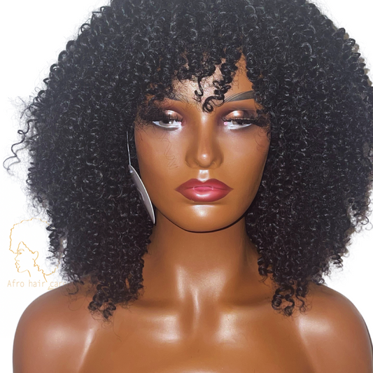 Curly Synthetic Wig with Bangs