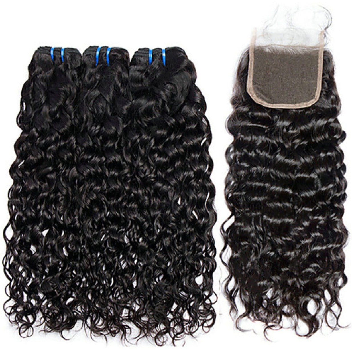 Water Wave Curly Human Hair Bundle Package