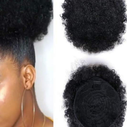 Afro Hair Ponytail Medium String with Draw Pull  String