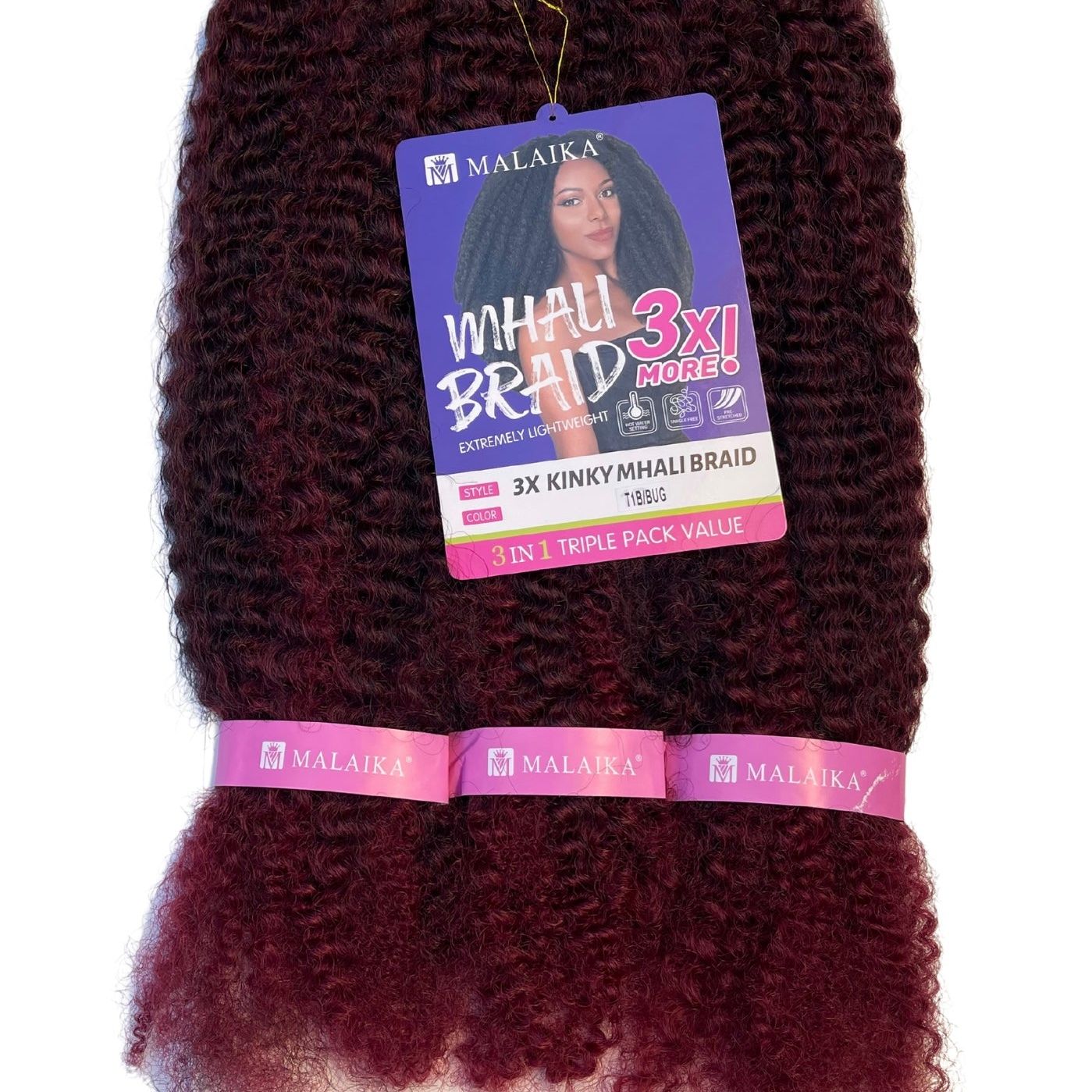 Kinky Mahli Braiding Hair 3 in 1 packet